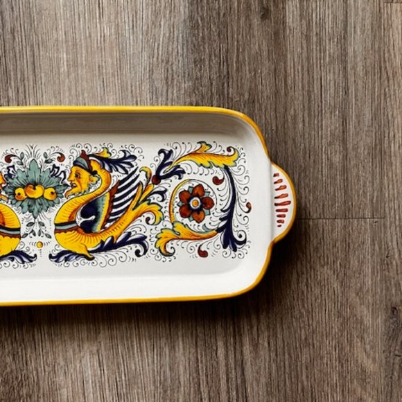 Ceramica Nova Deruta Rectangular Tray   NEW without tags - Picture 5 of 7